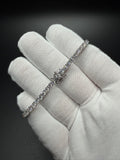 7.25" Silver 7ctw VS/VVS Lab Diamond Tennis Bracelet 3.3mm 9.0g