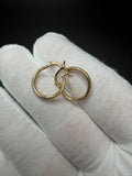 15mm 14K Yellow Gold Fancy Hoops 1.32g
