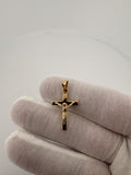 1.25" 14k Yellow Gold Crucifix 4mm Bail 1.65g