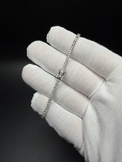 7.25" Platinum 3ctw VS/VVS Lab Diamond Tennis Bracelet 2.3mm 11.3g