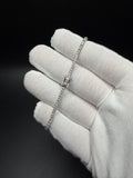 7.25" Platinum 3ctw VS/VVS Lab Diamond Tennis Bracelet 2.3mm 11.3g