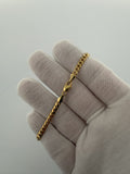 7.5" 14k Yellow Gold Cuban 4mm 8.35g