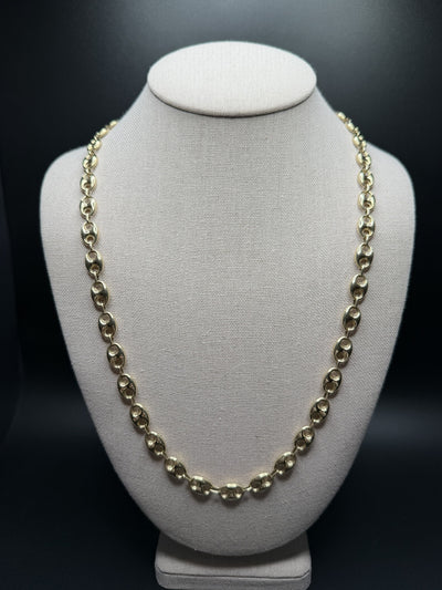 24" 14K Yellow Gold Puffed Mariner 8mm 20.9g