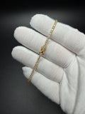 7" Gold over Silver 3ctw VS/VVS Lab Diamond Tennis Bracelet 2.4mm 5.1g