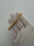 7" 14K Yellow Gold Cuban Bracelet 6mm 22.73g