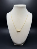 16-18" sideways lab diamond cross pendant chain, 0.50ctw VS-VVS, gold vermeil 925 silver, 3.0g – Ott Family Jewelry (1)