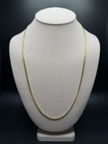 24" 10K Yellow Gold Cuban Chain 3mm 14.4g