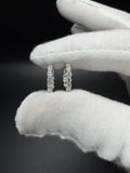 15mm Silver 1ctw VS/VVS Lab Diamond Inside Out Huggies 2.4g