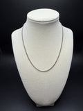 16" 14K White Gold Franco Chain 1.5mm 4.9g