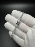7" Silver Moissanite Tennis Bracelet 3mm 8.9g