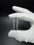 40mm Silver Oval Shape .75ctw VS/VVS Lab Diamond Hoops 5.0g