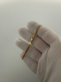 7.5 inch 3mm Cuban link bracelet in 14K yellow gold, 6.25g - Ott Family Jewelry