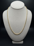 22" 14k Yellow Gold Dia Cut Moon Bead Chain 3mm 14.6g
