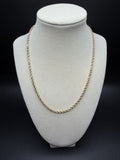 18" 14K Yellow Gold Rope 3mm 4.6g
