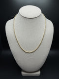 20 inch 3mm rope chain in 14K yellow gold, 3.7g - Ott Family Jewelry