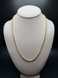 22" 14k Yellow Gold Foxtail Franco 3mm 10.8g