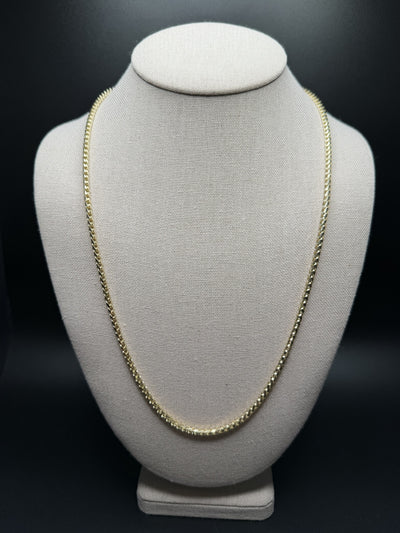 24" 14K Yellow Gold Franco 3mm 31.44g