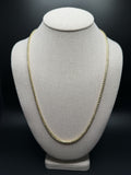 24" 14K Yellow Gold Franco 3mm 32.2g