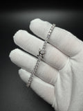 7.5" Silver Moissanite Tennis Bracelet 3mm 9.3g