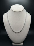 20" Silver 15ctw Moissanite Tennis Chain 3mm 25.0g