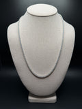22" Silver 14ctw VS/VVS Lab Diamond Tennis Chain 3mm 25.3g