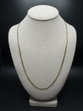 24 inch 3.5mm curb chain in 14K yellow gold, 8.4g - Ott Family Jewelry