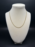 16" 14k Yellow Gold Diamond Cut Curb 3mm 4.7g