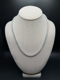 20" Silver 38ctw Moissanite Tennis Chain 4mm 25.6g