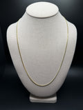 24" 10K Yellow Gold Cuban Chain 2mm 6.1g