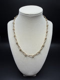 18" 10k Yellow Gold Fancy Paperclip/Hardware Link 5.5mm 14.15g