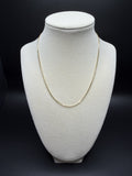 16" 14K Yellow Gold Box Chain 1.5mm 4.44g