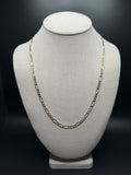 22 inch 4mm Figaro chain in 14K yellow gold, 11.9g - Ott Family Jewelry