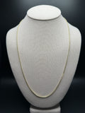 24" 14k Yellow Gold Foxtail Franco 2mm 4.3g