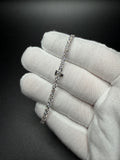 7" 14k White Gold 6.04ctw E-F VS Lab Diamond Tennis Bracelet EGL Certified 3.2mm 6.2g