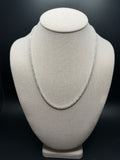 20" 14k White Gold 10.5ctw VS/VVS Lab Diamond Tennis Chain 2.3mm 15.4g