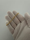 7" 10K Yellow Gold Diamond Cut Moon Bead 3mm 3.22g
