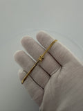 7.25" 14K Yellow Gold Cuban Bracelet 3mm 5.51g