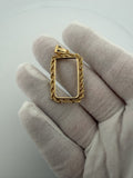 2" 14K Yellow Gold Rope Bezel 4.5mm Bail 3.24g