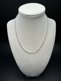 16" 14k White Gold Herme$ Link 2mm 4.83g