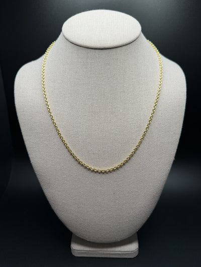 20" 14K Yellow Gold Rolo Link 3mm 5.3g