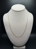 21" 14K Yellow Gold Figaro 2mm 3.92g