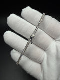 8" Silver 5ctw VS/VVS Lab Diamond Tennis Bracelet 3mm 12.0g