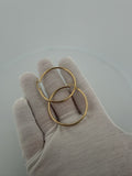 40mm x 2mm 14K yellow gold hoop earrings, 2.8g – Ott Family Jewelry (1)