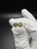 14k Yellow Gold 2ctw Champagne VS/VVS Lab Diamond Studs Screwback 1.1g
