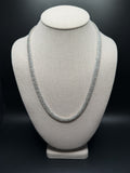 22" Silver 15ctw VS/VVS Lab Diamond Cuban Chain 8mm 52.0g