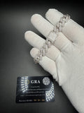 8" 12mm silver moissanite Cuban bracelet, 10.18ctw D VVS1, GRA certified, 41.7g – Ott Family Jewelry (1)