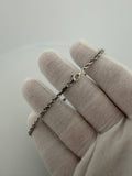 7.5" 14K White Gold Rope 3mm 5.92g