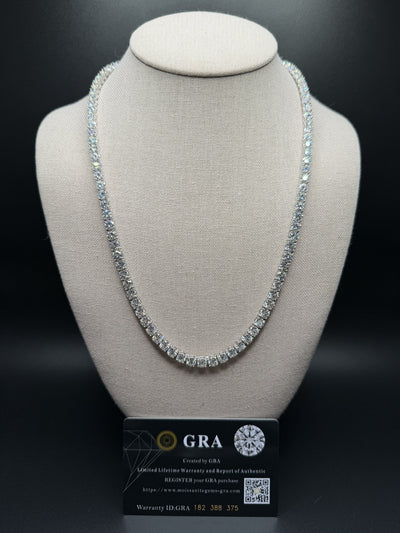 22" 5mm silver moissanite tennis chain, 46ctw D VVS1, 37.5g – Ott Family Jewelry (1)