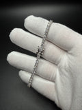 8" Silver Moissanite Tennis Bracelet 3mm 10.0g