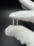 15mm Silver .5ctw VS/VVS Lab Diamond Huggies 1.8g